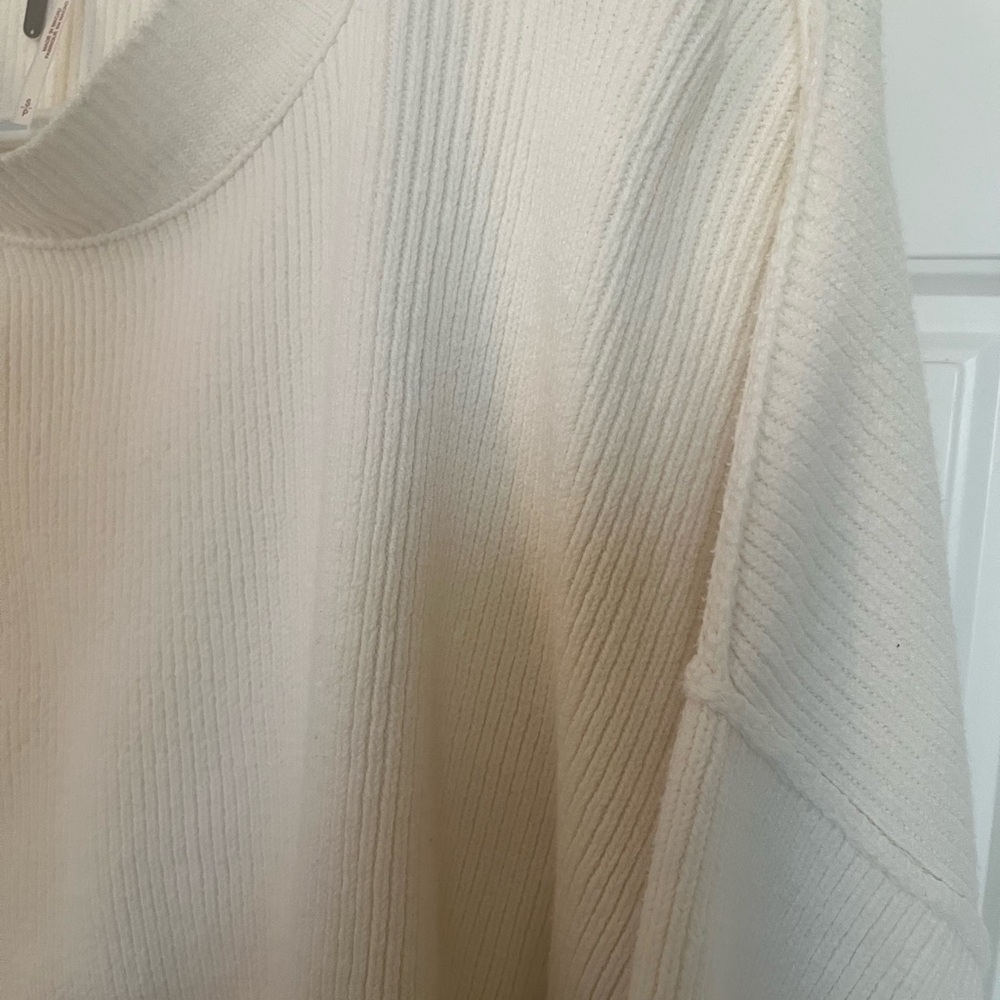 Free People Women's Cream Crew Neck Sweater - Picture 7 of 13